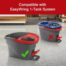 JEHONN Spin Mop Replacement Heads 2 Packs with Triangle Base and 58 inches Long Handle - Thumbnail 5