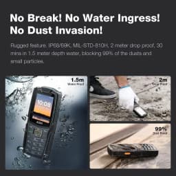 AGM M6 Rugged Feature Cell Phone, 2500 mAh,48MB 128MB,2.4" inch - Thumbnail 2