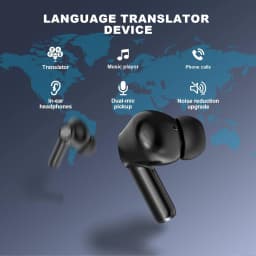 Language Translator Earbuds 138 Language Wireless Translation Earphones AI Bluetooth Real Time Translating Earbuds W/App Touch,Speaker, Free Talk - Thumbnail 2