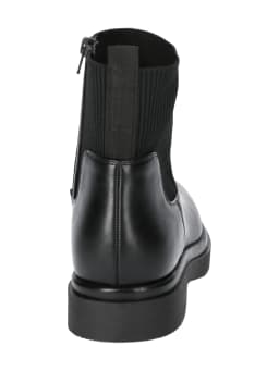 No Boundaries Women's Faux Leather and Knit Chelsea Boots - Thumbnail 3