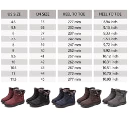 Ecetana Women Winter Snow Boots Keep Warm Ankle Booties Non-Slip and Waterproof Shoes - Thumbnail 7