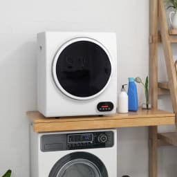 HOMCOM 9 lb 120V White Electric Dryer - Thumbnail 1