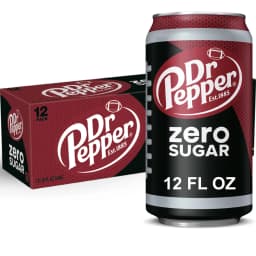 Dr Pepper Zero Sugar Soda Pop, 12 fl oz, 12 Pack Cans - Thumbnail 1