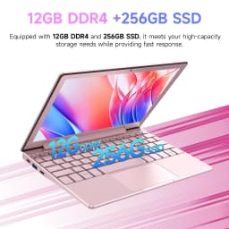 Metal Case Portable Business Mini Laptop Computer Office Travel & Students, Work small Laptop - Pink Laptop - Thumbnail 7