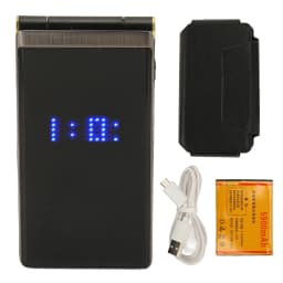 Falleo Clearance Elderly Flip Cell Phone 3inch Dual SIM Dual Standby Dual Screen Loud Volume 5900mAh LED Flashlight Seniors Flip Phone for Gift - Thumbnail 1