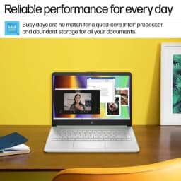 HP 14" Ultra Thin Laptop, Intel Quad-Core N150, 8GB RAM, 256GB (128GB eMMC+128GB SD Card), Windows 11 Pro - Thumbnail 4