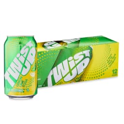 Great Value Twist up Lemon Lime Soda Pop, 12 fl oz, 12 Pack Cans - Thumbnail 1