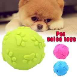 BETTERLIFE Chew Toys For Dogs Indestructible Rubber Squeaker Ball New Squeaky J0 Sound E4H7 - Thumbnail 6