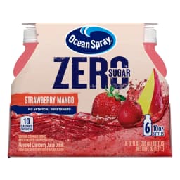 (4 pack) Ocean Spray ZERO Sugar Strawberry Mango Juice Drink, 10 Fl Oz Bottle, 6 count - Thumbnail 11
