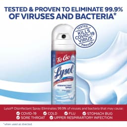 Lysol To Go Travel Size Disinfectant Spray, Crisp Linen, 1.5 fl oz - Thumbnail 5