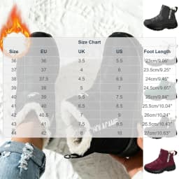 Women's High Top Slip On Boots Water Resistant Quilted Plush Fleece Lined Pull Tab Rugged Anti-Slip Thick Sole for Snowfield Cold Weather Daily Walks, Snow Boots for Women Wine 9 - Thumbnail 3