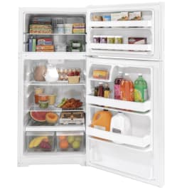 GE Appliances Top Freezer Freestanding Refrigerator, White - Thumbnail 2
