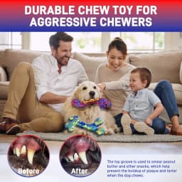 Aelflane 2 Pack Dog Toys for Aggressive Chewers,Dog Chew Toys,Boredom and Stimulating Best Dog Toys for Medium/Large Breed,Tough Almost - Thumbnail 6