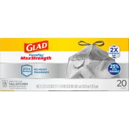 Glad ForceFlex MaxStrength OdorShield 13-Gallon Tall Kitchen Trash Bags, 20 Bags - Thumbnail 12