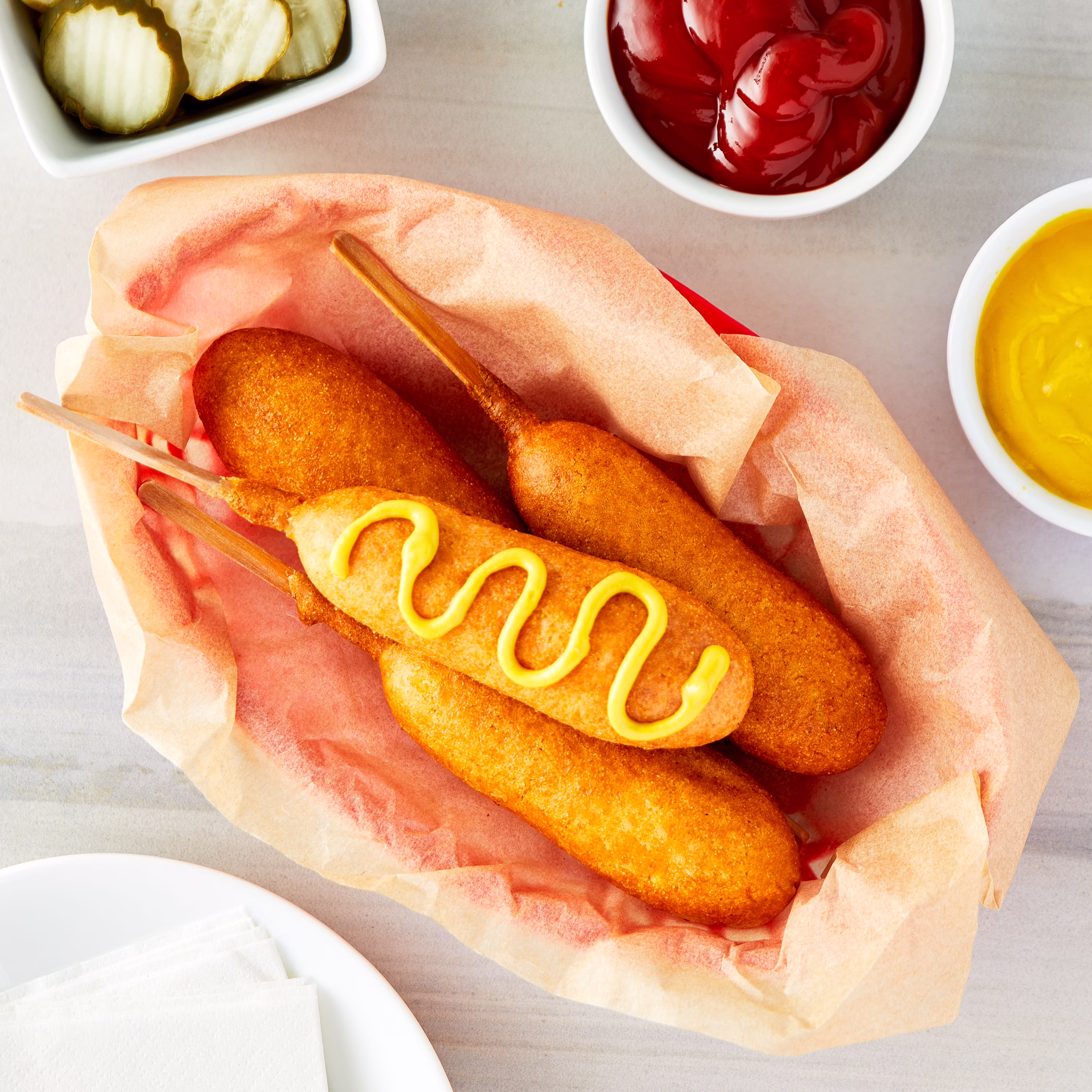 Great Value Frozen Appetizers Classic Corn Dogs, 16 oz, 6 Count (Frozen). Contains Wheat, Milk, Eggs and Soy - Thumbnail 2