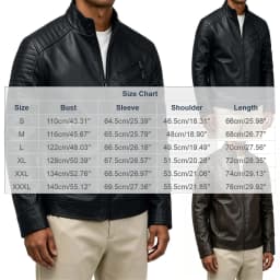 Miqool Men's Stand Collar Leather Motorcycle Jacket Zip Up Vintage Lightweight Faux Leather Biker Coat Long Sleeve Outerwear with Multi Pocket S-3XL - Thumbnail 3