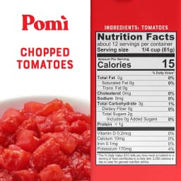 Pomi Chopped Tomatoes, 26.46 oz, 1/4 Cup per serving, 12 servings per Container - Thumbnail 9