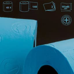 Renova Blue Toilet Paper, 48 Rolls, 140 Sheets Per Roll - Thumbnail 6