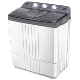 Costway Twin Tub 20Lbs Top Load Washing Machine with Gravity Drain - Thumbnail 1