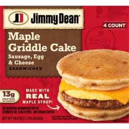 Jimmy Dean Frozen Breakfast Sandwich, Egg and Cheese Maple Griddle Cake, 4 Count - Thumbnail 11
