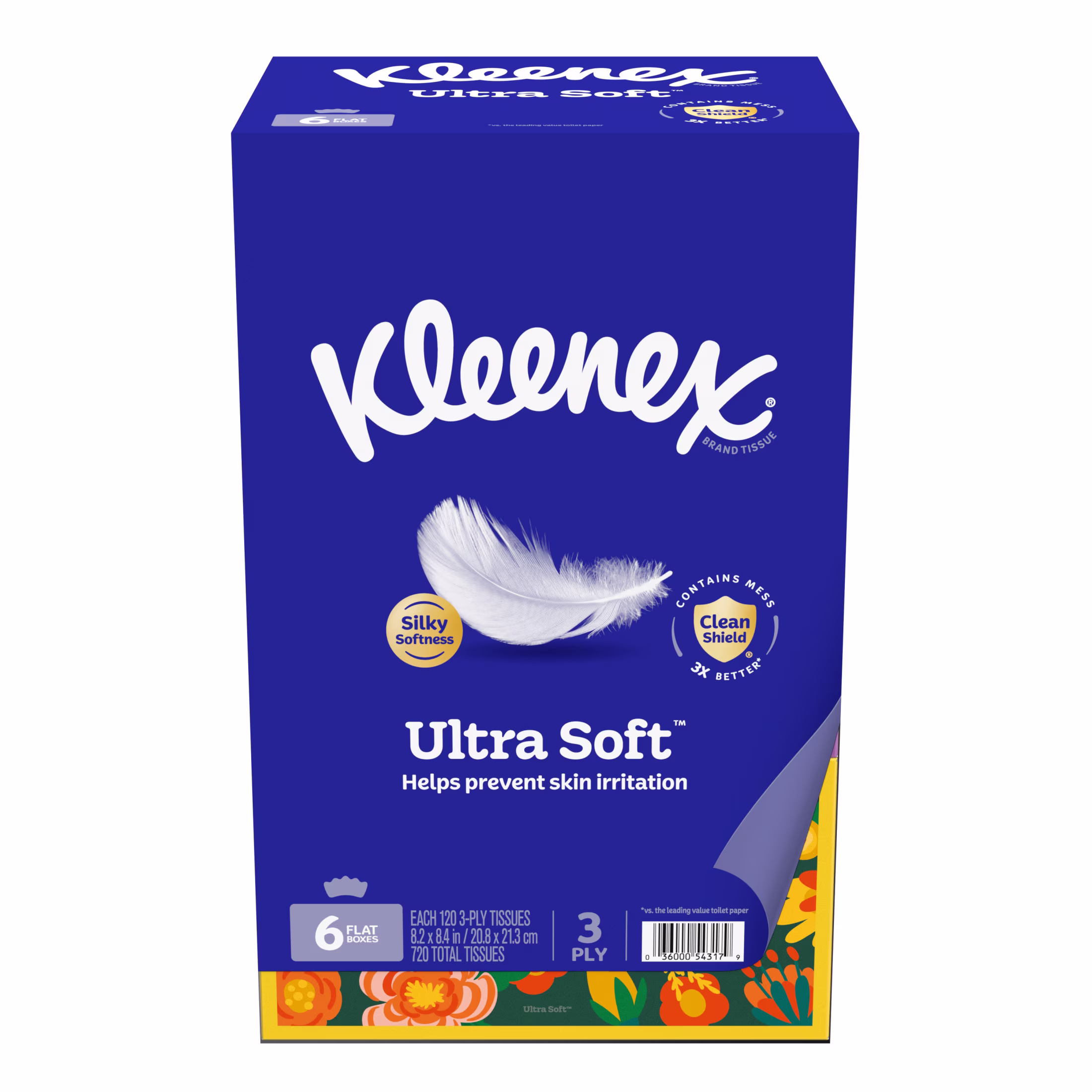 (24 pack) Kleenex Ultra Soft 3-Ply Flat Box Facial Tissues, 6 Pack (720 Total Tissues) - Thumbnail 11