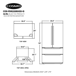 22.5 cu. ft. 4-Door French Door Refrigerator with Handles in Stainless Steel - Thumbnail 11