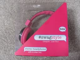RHEA- Brand New Vivitar Swagstyle Stereo Headphones With In-Line Mic (Be You Tiful) - Thumbnail 3