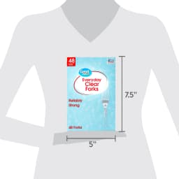 Great Value Everyday Clear Plastic Forks, 48 Count - Thumbnail 3