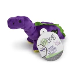 goDog Dinos Bruto Just For Me Squeaky Plush Dog Toy, Chew Guard Technology, Purple, Mini - Thumbnail 8