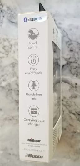 RHEA- 2Boom - Vive Air - White Bluetooth Wireless Ear Buds W. Charger/Carrying Case - Thumbnail 4