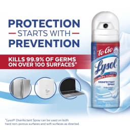 Lysol To Go Travel Size Disinfectant Spray, Crisp Linen, 1.5 fl oz - Thumbnail 4