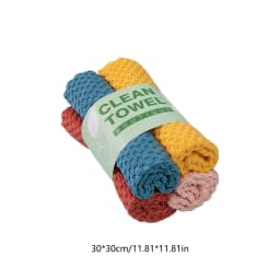 Vxdvou Fine Fiber Microfiber Cleaning Cloth, Absorbent Dishwashing Towel for Glass & Kitchen Cleaning, Soft and Durable Scrubbing Pad, Multi-Purpose - Thumbnail 3