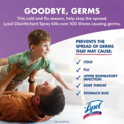 Lysol® Disinfectant Spray, Sanitizing and Antibacterial Spray, Lavender & Cotton Blossom, 12.5 oz - Thumbnail 5