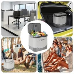 QinaQin 35 Quart (33 L) Electric Cooler & Warmer, Portable Car Refrigerator with Automatic Locking Handle, 12V Car Freezer for Vehicle with 110V AC - Thumbnail 9
