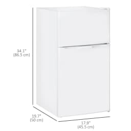 Resenkos 3.2 Cu.Ft Mini Fridge with Freezer, Shelf and Reversible Door for Bedroom, Dorm, Home Office, Energy Efficient, White - Thumbnail 10