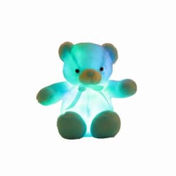 Light up LED Teddy Bear Stuffed Animal Soft Plush Toy, Birthday Valentines Gift for Toddler Kids Adult, 12 inch, Blue - Thumbnail 2