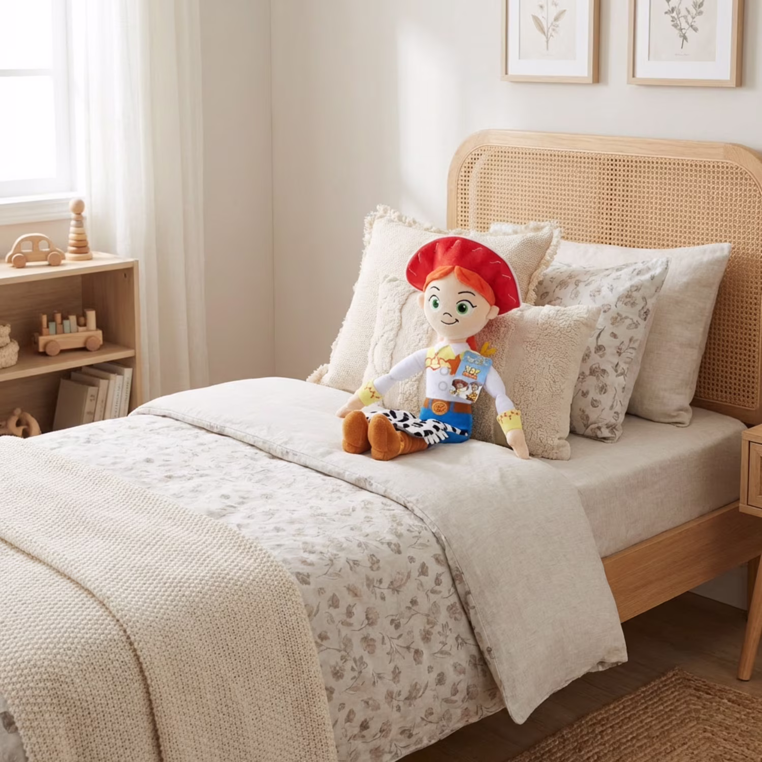 Toy Story Jessie Kids Decorative Pillow Buddy, Polyester Velboa, Red & White, Disney - Thumbnail 6