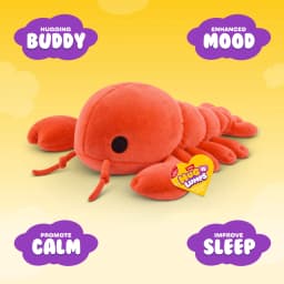 Hug a Lumps Lenny the Lobster by ZURU - Small 1.65lbs Cuddly Weighted Plush Toy for All Ages - Thumbnail 2