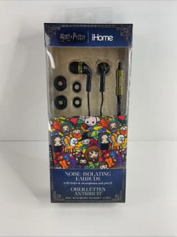RHEA- Harry Potter - Earbuds W/Pouch, Call & Answer Button, Noise Isolating, New. (E4) - Thumbnail 1