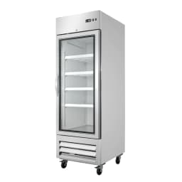 27 in. Commercial One Glass Door Convertible Reach-In Refrigerator/Freezer with 23 Cu. Ft. Capacity in Stainless Steel, ETL Listed (KM-RIC-1DGD) - Thumbnail 5