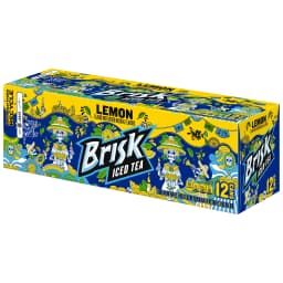 Lipton Brisk Lemon Iced Tea, 12 fl oz, 12 Pack Cans - Thumbnail 2