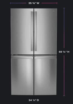 GE Appliances Portable Refrigerators, Plastic Silver, 37.00 x 29.00 x 70.00 Inches - Thumbnail 4