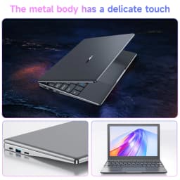 Metal Case Portable Business Mini Laptop Computer Office Travel & Students, Work small Laptop - Grey Laptop - Thumbnail 2