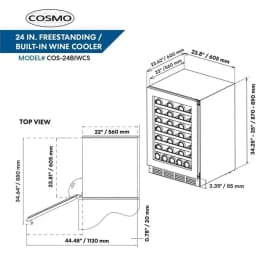 Cosmo 36" Range & Hood & Dishwasher & Wine Cooler & Fridge & Microwave Set - Thumbnail 42