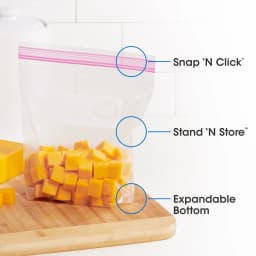 Great Value Fresh Seal Double Zipper Quart Storage Bag, 100 Count - Thumbnail 6