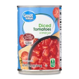 Great Value Diced Tomatoes in Tomato Juice, 14.5 oz Can - Thumbnail 1