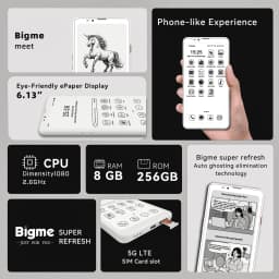 HiBreak Pro 6.13 inch Epaper Cell Phone with Android 14 OS, 8GB RAM, 256GB Storage - Thumbnail 3
