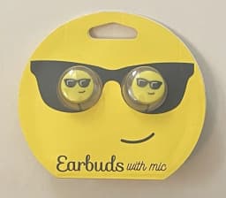 RHEA- Gabba Goods Earbuds With Mic Cool Sunglasses Smiley Far In-Ear Wired Headphones - Thumbnail 1