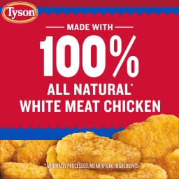 Tyson Frozen White Meat Chicken Nuggets, 29 oz, 11g Protein per Serving (Fully Cooked) - Thumbnail 3