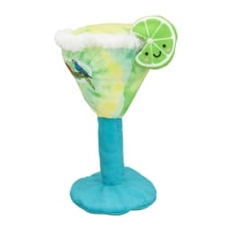 Multipet Margaritaville Margarita Glass, Plush Dog Toy, Squeaker and Crinkle Noise, Tie Dye Pattern with a Smiley Face Lime - Thumbnail 6